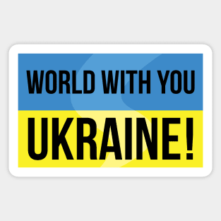 World with Ukraine Sticker